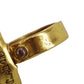 CHANEL CC Logos Finger Ring Gold Plated #CE262