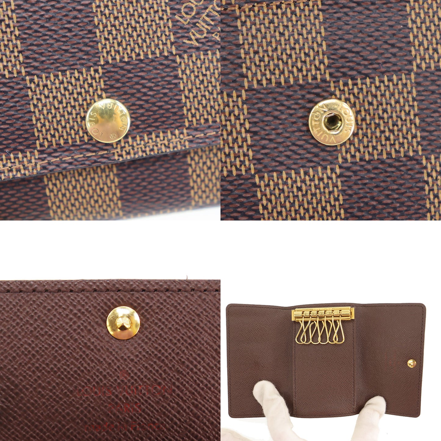 LOUIS VUITTON LV Multicles 6 Key Case Damier Brown N62630 #CN110