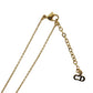 Christian Dior CD Logo Chain Heart Necklace Gold-Plated #CB75