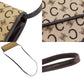 CELINE C Macadam Pattern Shoulder Bag Beige Unborn Calf #CT298