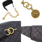 CHANEL Quilted Bum Bag Black Lambskin Leather #CP629