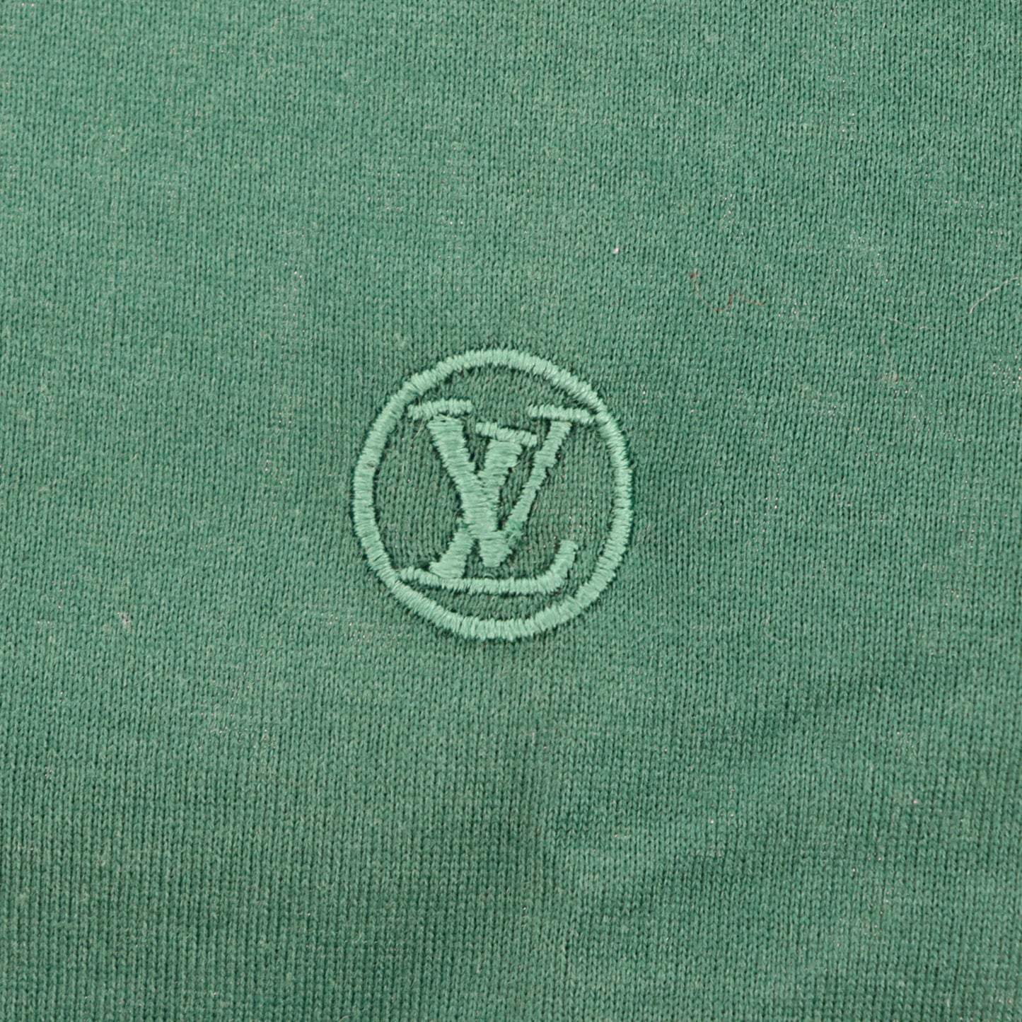 LOUIS VUITTON LV Short Sleeve T-shirt Cotton Green Size S Italy #AH523