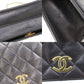 CHANEL Matelasse Used Shoulder Bag Black Lambskin Leather #DA912