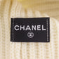 CHANEL Logo Used Knit hat White Cashmere 100% Italy Authentic #CU971