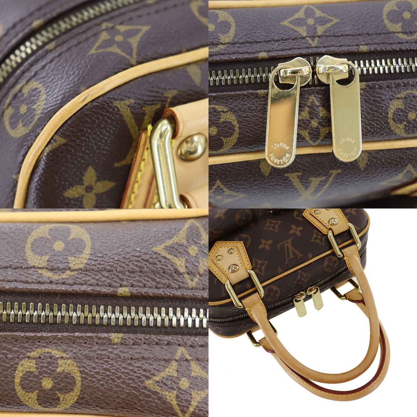 LOUIS VUITTON LV Manhattan PM HandBag Monogram Canvas M40026 #AG535