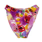 CHANEL Swimwear Flower Bikini Multicolor Nylon Spandex Size 38 #AG358