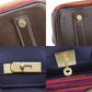 HERMES Kelly 35 Handbag Brown Pink Orange Suede Leather #CK967