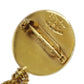 CHANEL CC Logo Used Matelasse Swing Pin Brooch Gold Plated 26 Vintage #BX144 S