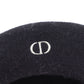 Christian Dior Beret Preschoolers Hat 100% Wool Black Kids T3 #CO56