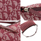 Christian Dior Trotter Handbag Bordeaux Canvas #CG954