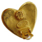 CHANEL CC Logos Heart Earrings 95P Gold Clip-On #BM804