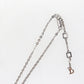 Christian Dior Logo Heart Chain Necklace Silver #CX518
