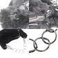 CHANEL Shoulder Handbag Black fur #EC471