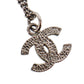 CHANEL CC Logos Rhinestone Silver Plated Chain Necklace B10 V #BX959