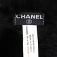 CHANEL CC Logos Fur Scarf Muffler Neck warmer 100% Rabbit Black #CN565