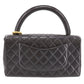 CHANEL HandBag Matelasse Pair Lambskin Leather Black  #BU943