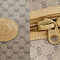 GUCCI Micro Small GG Web Stripe Handbag Beige PVC Leather #AG289