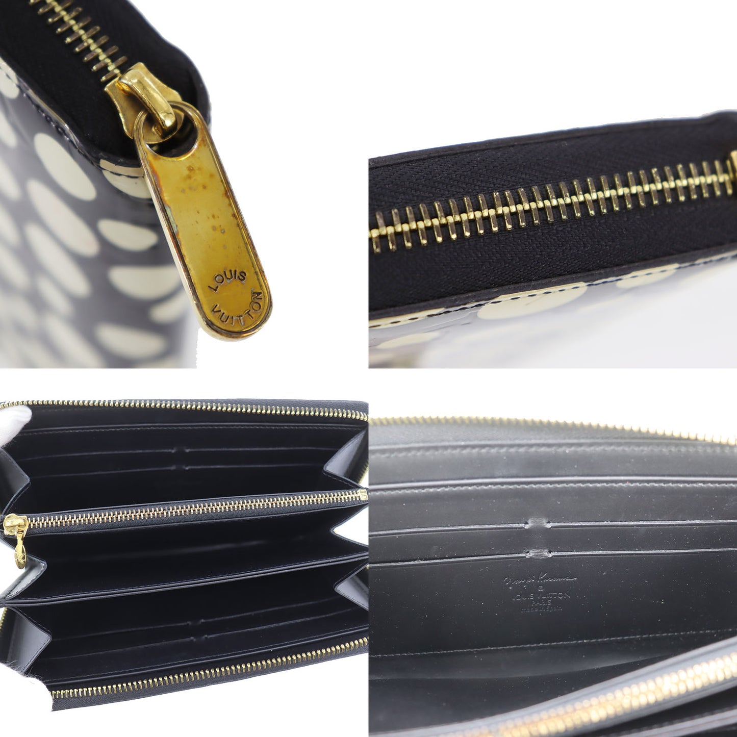 LOUIS VUITTON LV Dot Infinity Patent Leather Yayoi Black M91573 #AH121