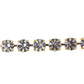 CHANEL CC Logos Rhinestone Belt Necklace Gold Plated 96P #CK417