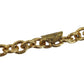 CHANEL CC Matelasse motif Chain Necklace Gold Plated #CG955