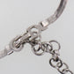 Christian Dior Bow Choker Necklace Silver #EH518