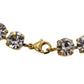 CHANEL CC Logos Rhinestone Bracelet Gold Plated 96 P #CS460