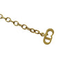 Christian Dior CD Logo Chain Necklace Gold-Plated #BO595