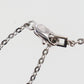 Christian Dior Logo Heart Chain Necklace Silver #CX518