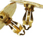 CHANEL CC Logos Round Gold Clip-On Circle Earrings 2853 #BR163