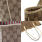 GUCCI Original GG Canvas Shoulder Tote Bag Brown #EG515