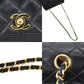 CHANEL Matelasse Shoulder Bag Black Lambskin Leather #CP554