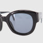 CHANEL Logos Sunglasses Black Eye Wear #CS734