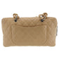 CHANEL CC Cambon Line HandBag Lambskin Leather Beige #AH662