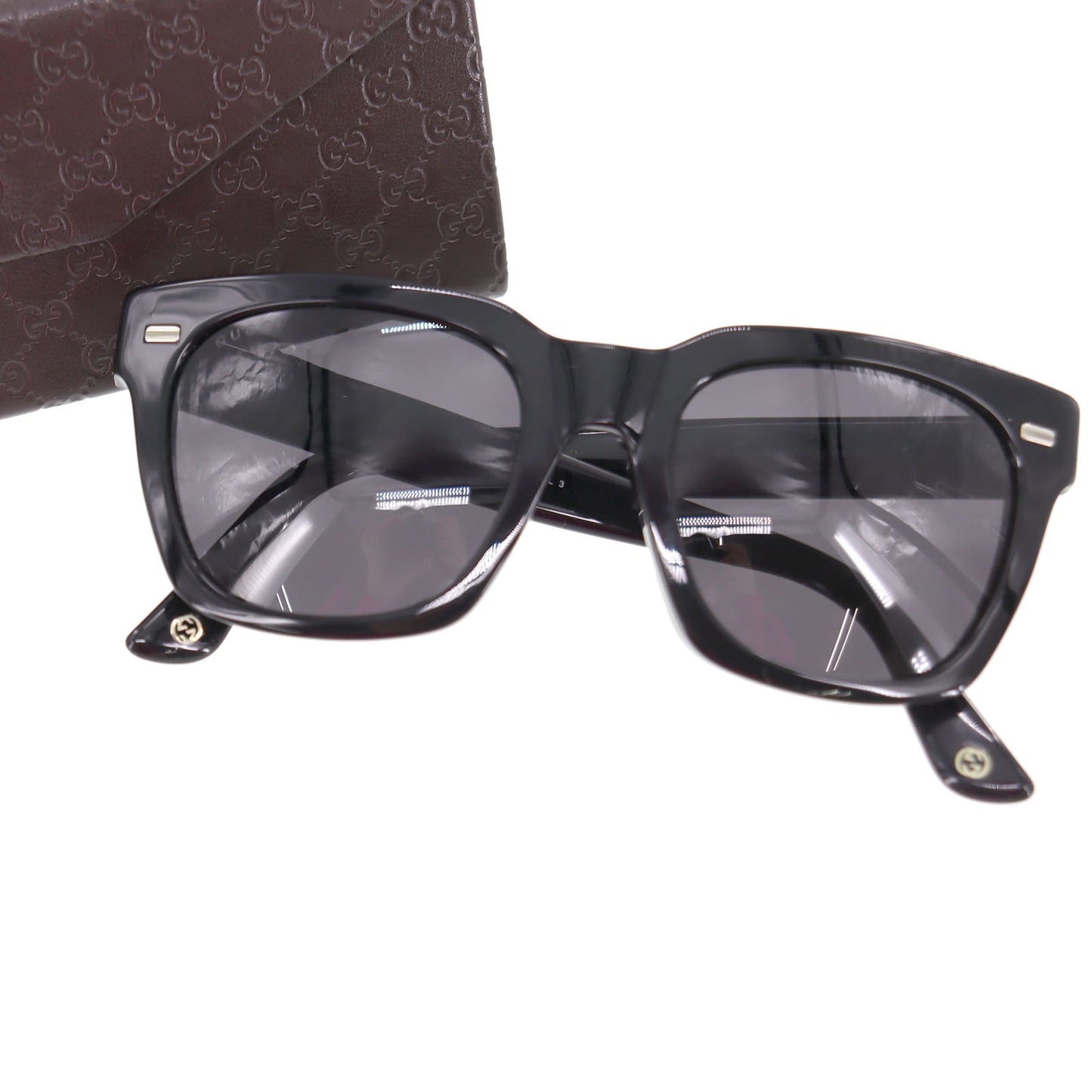 Gucci Sunglasses Black Plastic Eyewear #AH554