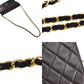 CHANEL Matelasse Used Shoulder Bag Black Lambskin Leather #CN886