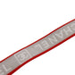 CHANEL Logo Neck Strap Gray Red Nylon Canvas #AG131