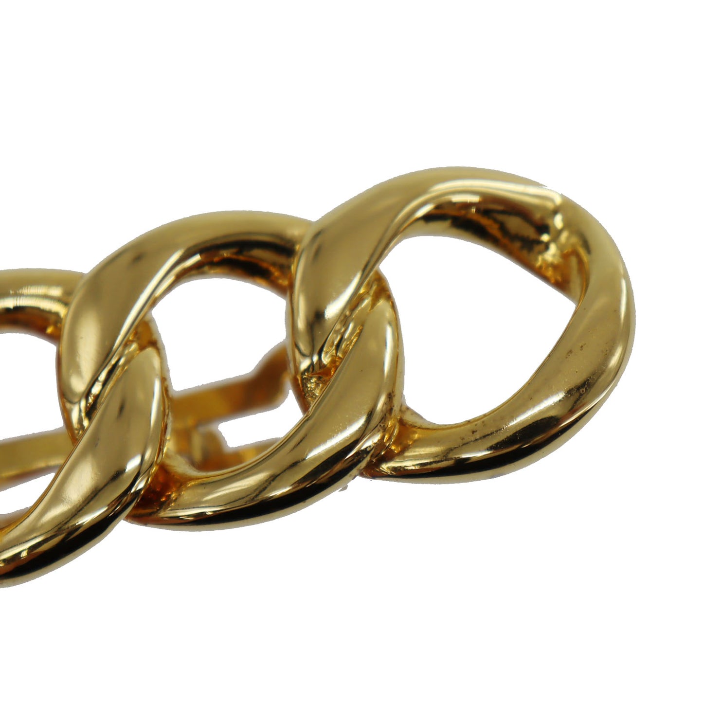 CHANEL Logos Barrette Hair Clip Gold 99P #CJ861