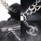 CHANEL Shoulder Handbag Black fur #EC471