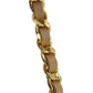 CHANEL CC Logo Chain Belt Gold Beige 1982 #BS616