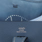 HERMES Evelyn TPM Shoulder Bag Epsom Leather Blue #BK562