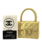 CHANEL CC Quilted Hand Bag Gold Leather #QQ723