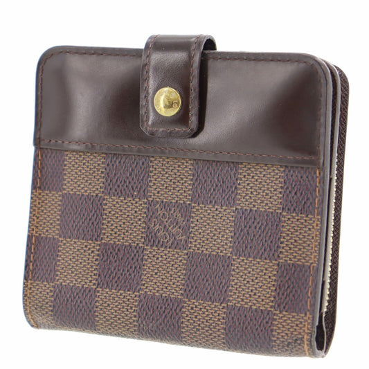 LOUIS VUITTON Compact Zip Bifold Wallet Damier Brown N61668 #AH287