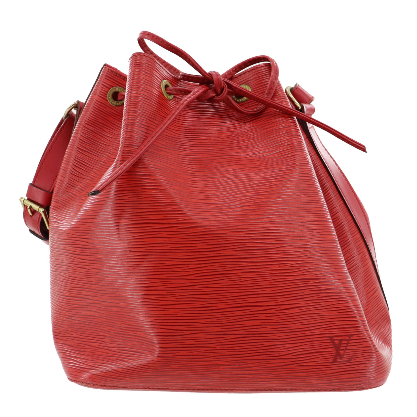 LOUIS VUITTON Petit Noe Shoulder Bag Red Epi M44107 #AG501