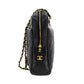 CHANEL Quilted Chain Shoulder Bag Black Leather #AF83