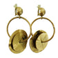 CHANEL CC Logos Earrings Gold Clip-On 94A #AG747