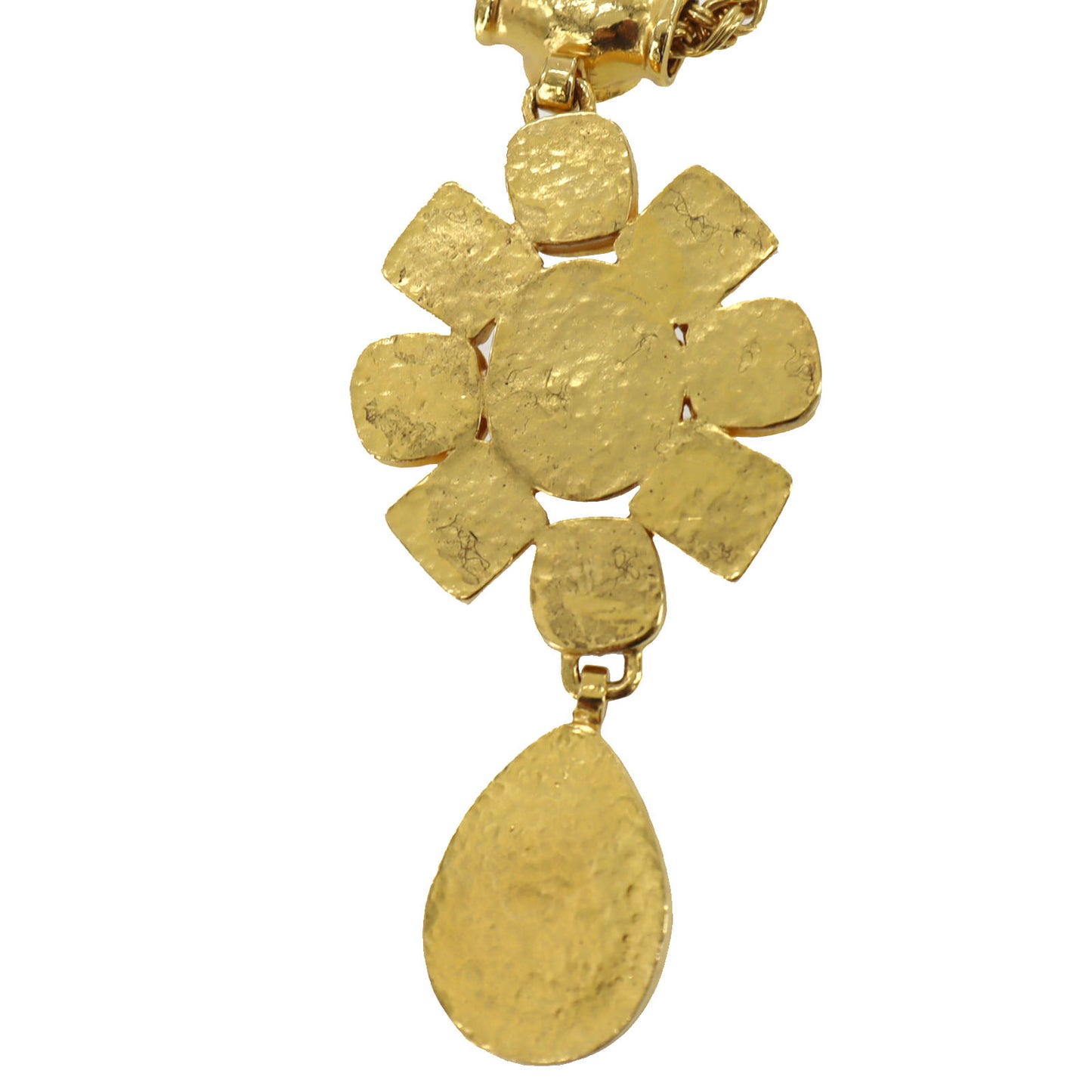 CHANEL Logo Chain Necklace Gold 97A #AG838