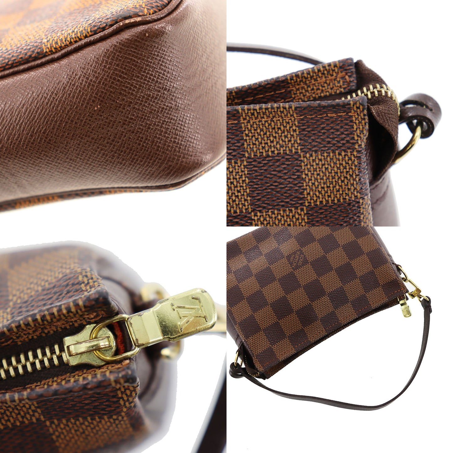 LOUIS VUITTON Trousse Makeup Handbag Pouch Damier N51982 #AG821