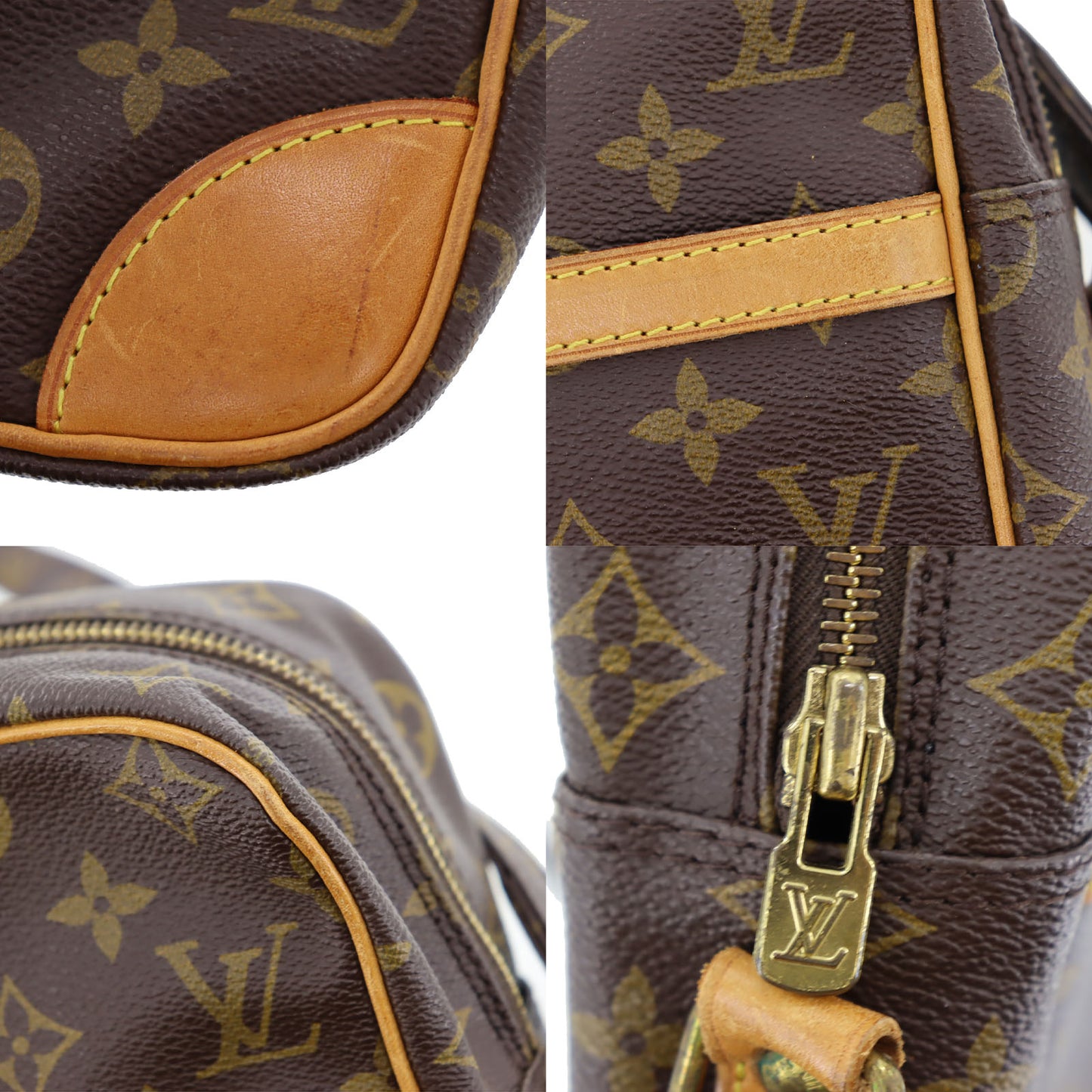 LOUIS VUITTON Danube GM Shoulder Bag Monogram Brown M45262 #AG223