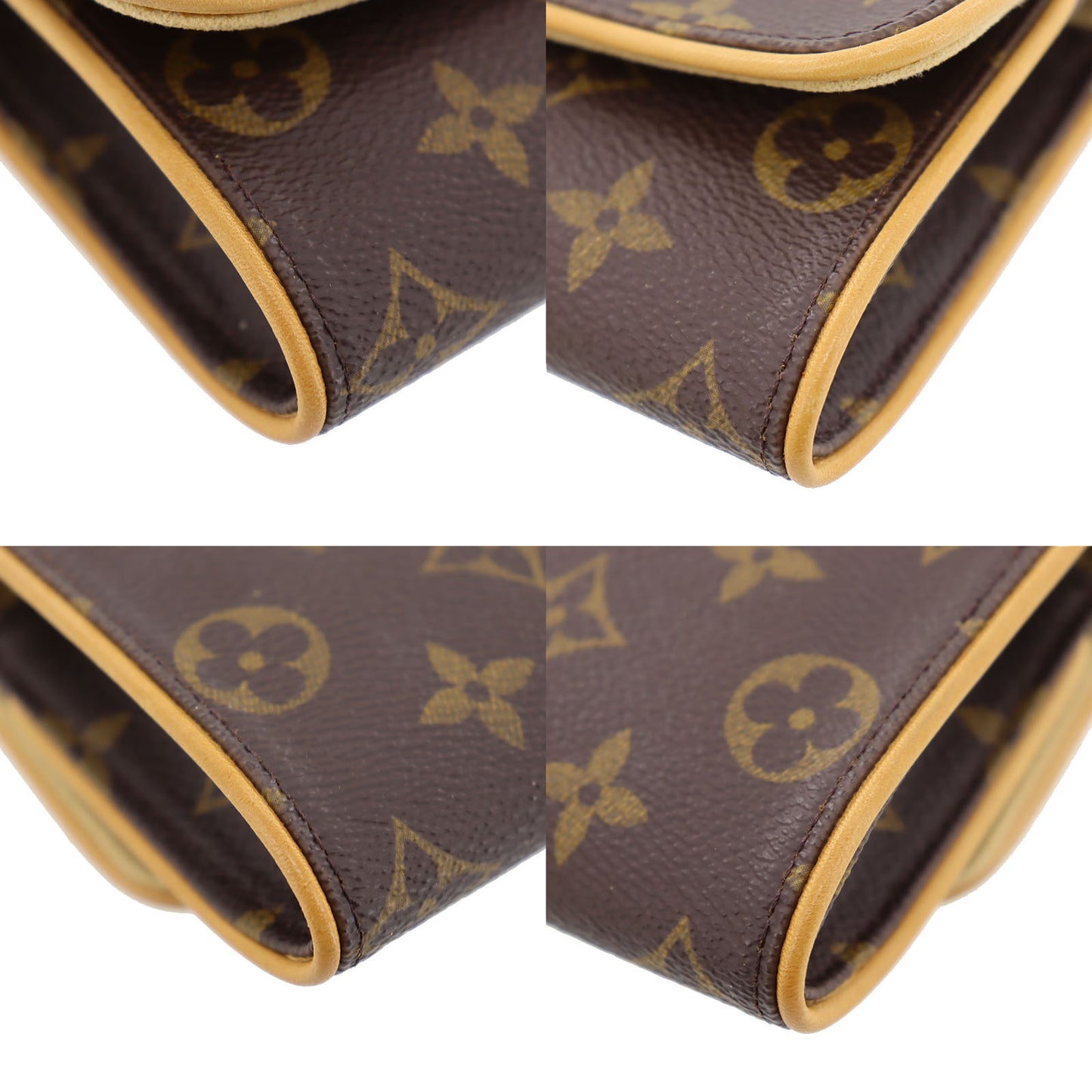 LOUIS VUITTON Pochette Twin PM Shoulder Bag Monogram Leather M51854 #BO340