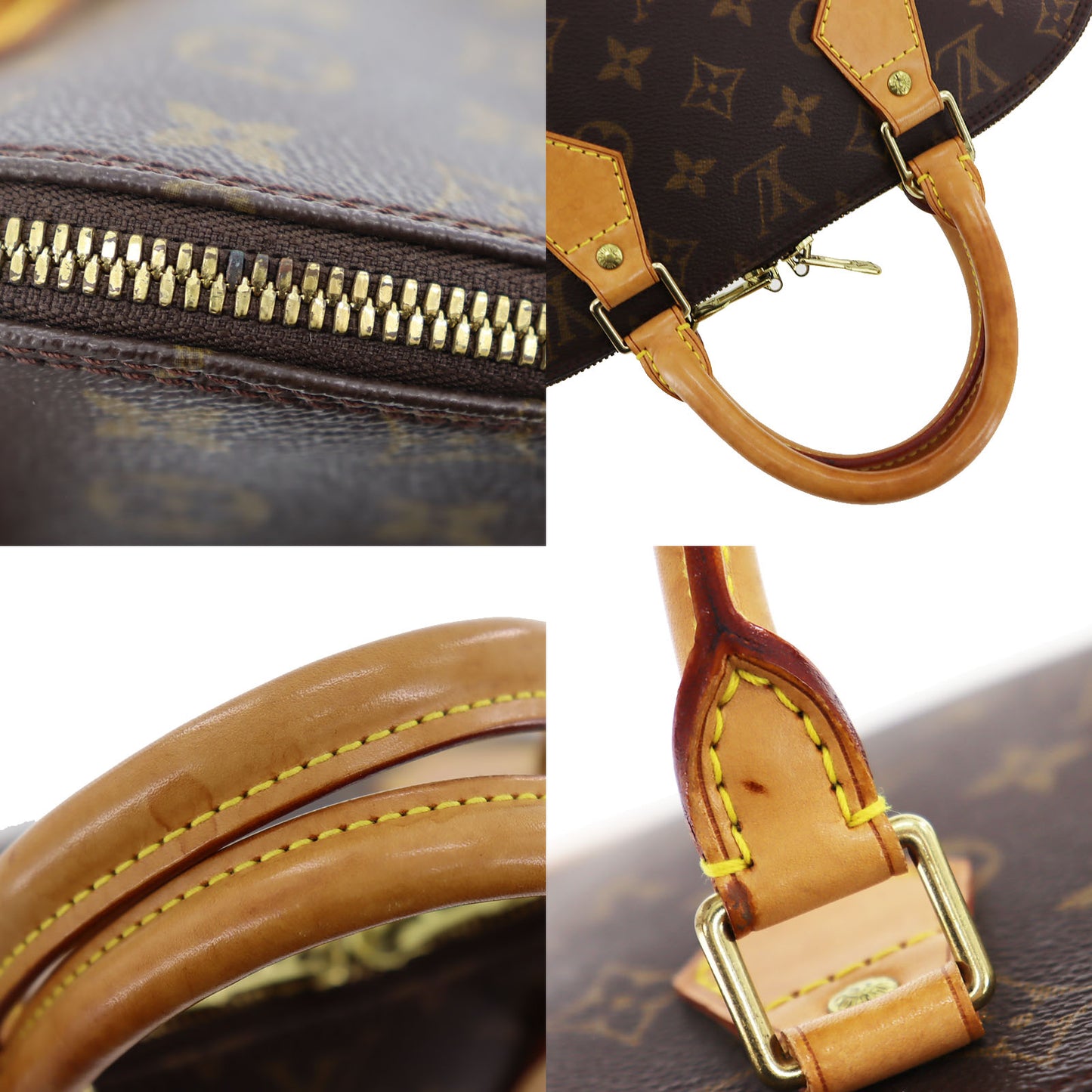 Louis Vuitton Alma Handbag Monogram Canvas Leather M51130 #AH42